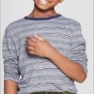 Cat & Jack Boys Small 6-7 Long Sleeve T-shirt Blue